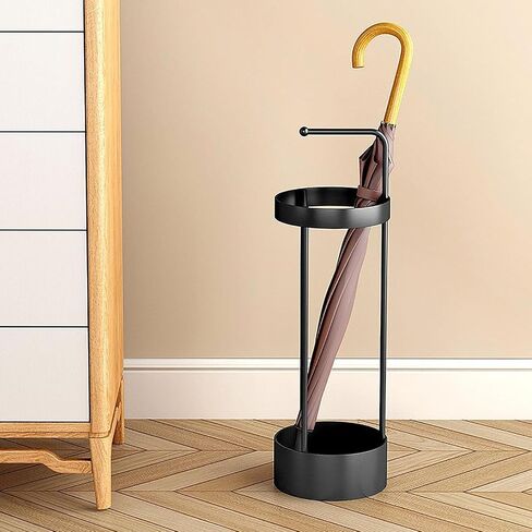 Golden Rust Proof Umbrella Holder, Entrance Drain Umbrella Bucket, Steel Circular Umbrella Holder, Umbrella Storage Rack, Suitable for use in Homes, Offices, Hotel Lobbies （Gold） in Saudi Arabia