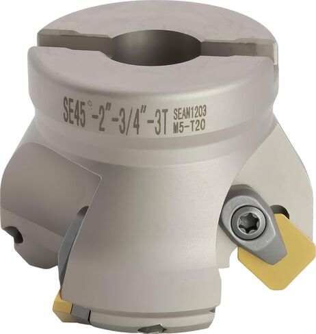 2 1/2 "45 درجة الوجه القابل للفهرس (شل) طاحونة ، 3/4" قطر ثقب الشجرة ، 4 الفلوت ، مع 4 PCS Sean42 إدراج كربيد in Kuwait