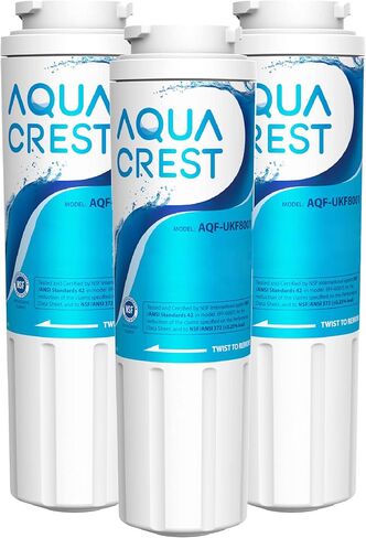 AQUA CREST UKF8001 Replacement for EveryDrop Filter 4, Whirlpool EDR4RXD1, 4396395, Maytag UKF8001P, UKF8001AXX-750, Puriclean II, 46-9006, Refrigerator Water Filter (Pack of 3) in Kuwait