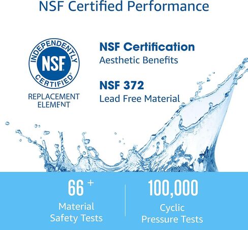 AQUA CREST UKF8001 Replacement for EveryDrop Filter 4, Whirlpool EDR4RXD1, 4396395, Maytag UKF8001P, UKF8001AXX-750, Puriclean II, 46-9006, Refrigerator Water Filter (Pack of 3) in Kuwait
