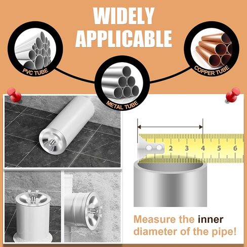 2Pack 4 Inch Sewer Cleanout Cap Cover for Most End of Pipes Sink Pools, Steel Expansion Pipe Plug Floor Sewer Drain Cap Gripper Durable Rubber & Metal Construction Mechanical Plug for PVC Pipe in Saudi Arabia