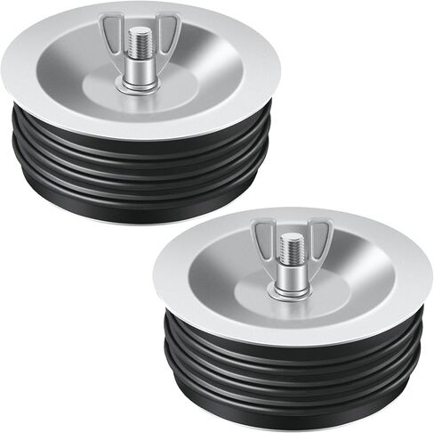 Dreyoo 1 Pcs 4 Inch End of Pipe Gripper Mechanical Plug, Steel Drain Pipe Cover with Galvanized Screw and Wing Nut for Outdoor Sewer Cleanout Drain in Saudi Arabia