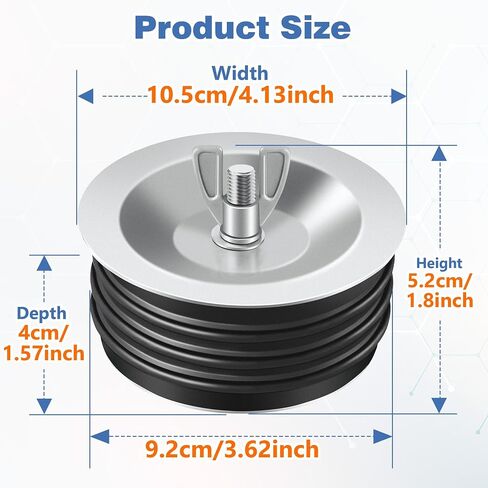 Dreyoo 1 Pcs 4 Inch End of Pipe Gripper Mechanical Plug, Steel Drain Pipe Cover with Galvanized Screw and Wing Nut for Outdoor Sewer Cleanout Drain in Saudi Arabia
