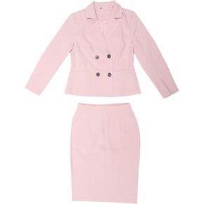 Allegra K 2 Piece Suit Skirt Business Set for Women's Long Sleeve Work Outfits Blazer Jacket Pencil Skirts Set in Kuwait