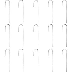 Harfington 10pcs Garden Ground Stakes 1/4 "J Hook Tent Stakes Stakes مرساة الأوتاد مع نهاية نقطة الإزميل لحدائق الخيام مواقع التخييم مروج مروج في الهواء الطلق النزهات في الهواء الطلق in Kuwait