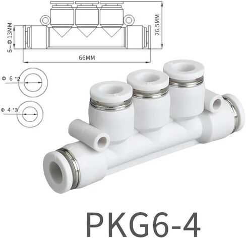 5pcs PKG PK Manifold Connection Quick Air Hose Fitting 12 10 8 6 4 Pipe Tube Pneumatic Push-Fit Connector 4MM 6MM 8MM 10MM 12MM(PKG10-6) in Kuwait
