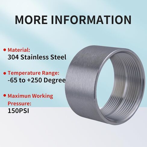 304 Stainless Steel 2 Inch NPT Female Thread Weld On Pipe Fitting Bung 2" NPT Female Pipe Coupling 2Pcs in Saudi Arabia