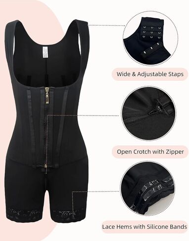 Fajas Colombianas Moldeadoras Shapewear Tummy Control Faja Body Shaper Postpartum Butt Lifter with Zipper Crotch in Kuwait