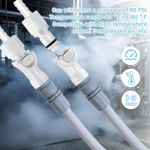 chunful 20 pcs 1/4 "Quick Disconnect Connect Hose Barb Insert Pittings Plastic Male Male Female Coupling Connector 10 Female و 10 Male Monicors in Saudi Arabia