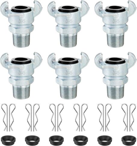 6pcs 3/4 '' NPT Iron Air Hose Fitting ، Universal اقتران Chicago Fitting 3/4 '' لنهاية الذكور in Kuwait