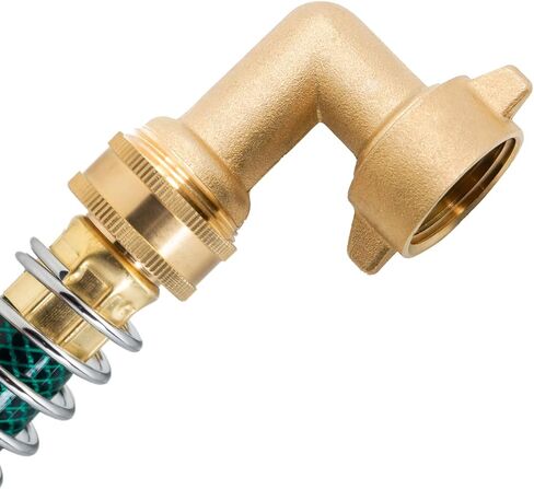 VANCOCO 90 Degree Garden Hose Elbow 2-Pack - 3/4" Heavy Duty Hose Bib Extender Solid Brass with Leak-Proof Washers for RV/Car Wash in Saudi Arabia