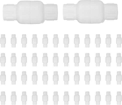 (Pack of 50) EFIELD 1/2 Inch PVC Inline Check Valve, Schedule 40, Solvent Connections, PVC Spring Check Valve,(PVC047-5-50PCS) in Kuwait