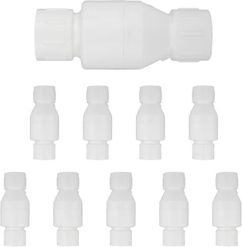 (Pack of 50) EFIELD 1/2 Inch PVC Inline Check Valve, Schedule 40, Solvent Connections, PVC Spring Check Valve,(PVC047-5-50PCS) in Kuwait