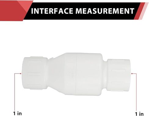 (Pack of 50) EFIELD 1/2 Inch PVC Inline Check Valve, Schedule 40, Solvent Connections, PVC Spring Check Valve,(PVC047-5-50PCS) in Kuwait