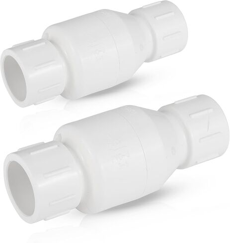 (Pack of 50) EFIELD 1/2 Inch PVC Inline Check Valve, Schedule 40, Solvent Connections, PVC Spring Check Valve,(PVC047-5-50PCS) in Kuwait