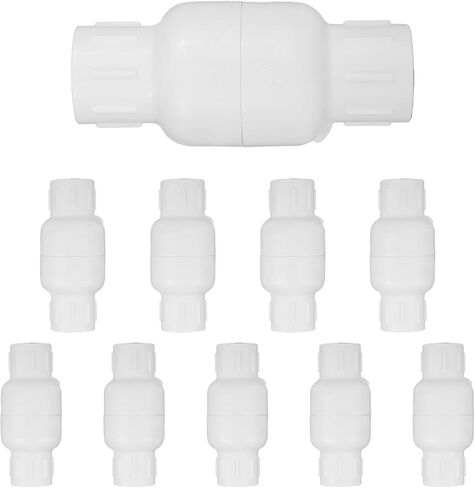 (Pack of 50) EFIELD 1/2 Inch PVC Inline Check Valve, Schedule 40, Solvent Connections, PVC Spring Check Valve,(PVC047-5-50PCS) in Kuwait