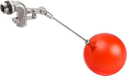 3/4 Inch Stainless Steel Float Valve for Water Tank, Heavy-Duty Design with Adjustable Angle Rod for Water Level Control, Includes 6 Inch Float Ball – Ideal for Water Troughs in Saudi Arabia