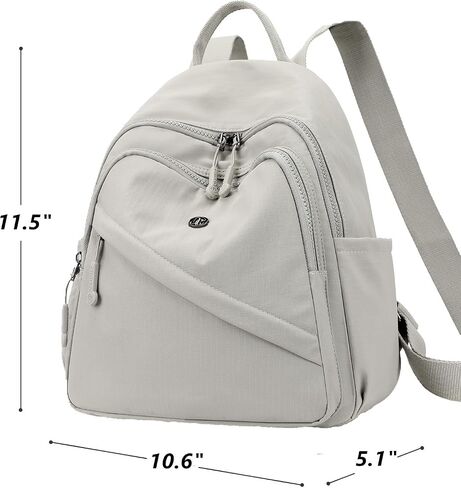 Backpack Purse for Women Ladies Nylon Bag Casual Daypack Travel Shopping Pack (B Style Cream White) in Saudi Arabia