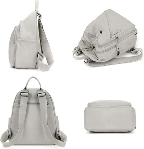 Backpack Purse for Women Ladies Nylon Bag Casual Daypack Travel Shopping Pack (B Style Cream White) in Saudi Arabia