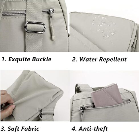 Backpack Purse for Women Ladies Nylon Bag Casual Daypack Travel Shopping Pack (B Style Cream White) in Saudi Arabia