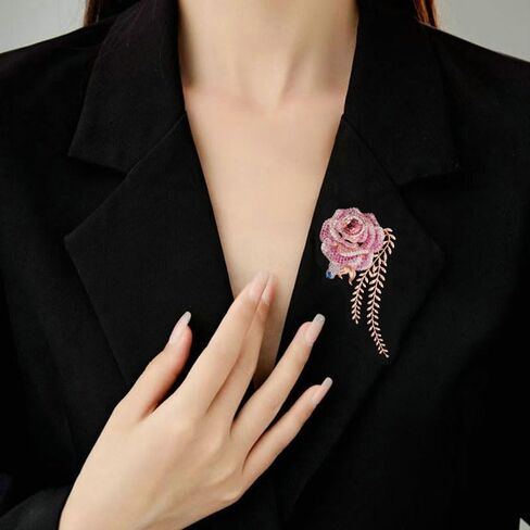 14K Gold Vintage Shell Camellia Peony Brooch, Winter Collection Floral Pin, Elegant Accessory for Coats and Suits with Secure Fastener in Kuwait