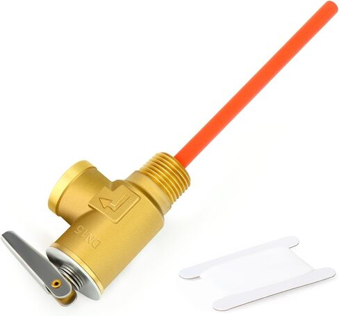 GASHER 1/2" NPT RV Water Heater Temperature & Pressure Relief Valve with Epoxy-Coated Probe, For Hot Water Heater Tanks in Saudi Arabia