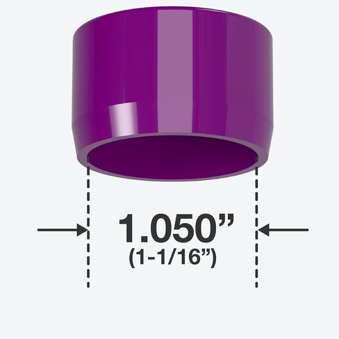 Formufit F034EEC-RD-10 PVC CAP الخارجي ، درجة الأثاث ، الحجم 3/4 "، أحمر (حزمة 10) in Kuwait