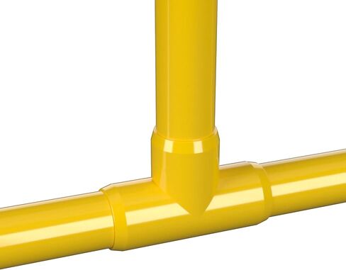 Formufit 1 "Tee Furniture Grade PVC Fitting باللون الأسود ، المصنوع في الولايات المتحدة الأمريكية ، مقاومة للأشعة فوق البنفسجية ، مقاومة للأشعة ، قطر المقبس الفعلي 1.315" (حزمة 4)-F001Tee-BK-4 in Saudi Arabia