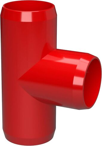 FORMUFIT 1-1/4" Tee Furniture Grade PVC Fitting in White, Made in USA, UV-Resistant, Impact-Proof, 1.660" Actual Socket Diameter (Pack of 4) - F114TEE-WH-4 in Kuwait
