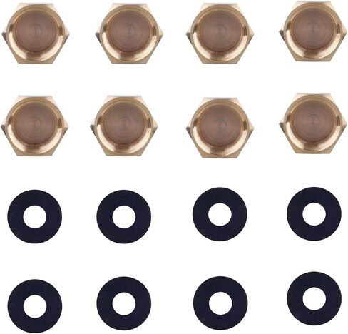 8pcs 3/8 بوصة قبعات أنابيب النحاس NPT و 8 حشية السيليكون ، وملحقات أنابيب التوقف النحاسية الممتازة ضغوط ملحقات عملية لخطاب الصنبور خطاب المياه. in Saudi Arabia