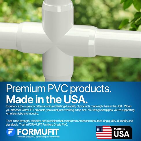 Formufit F034CRX-WH-8 Cross PVC Fitting ، درجة الأثاث ، الحجم 3/4 "، أبيض (حزمة 8) in Kuwait