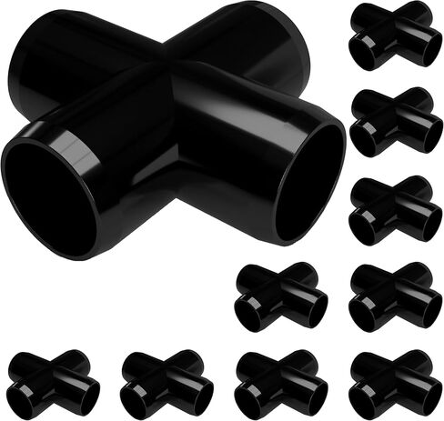 Formufit F001CRX-BK-4 Cross PVC Fitting ، درجة الأثاث ، 1 "الحجم ، الأسود (حزمة 4) in Kuwait