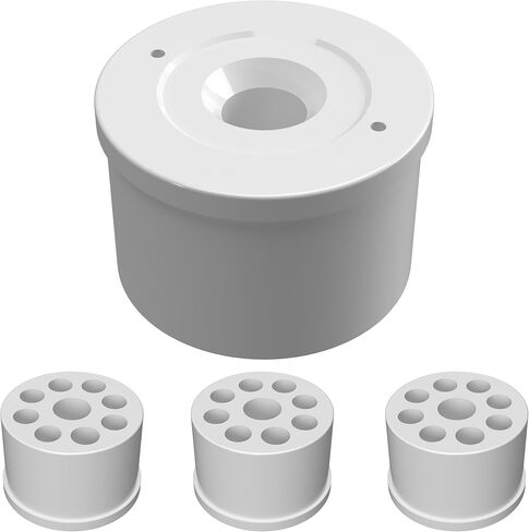 FORMUFIT 1-1/4" Caster PVC Fitting Adapter, Furniture Grade, White, Made in USA, UV-Resistant, Fits 1.660" Fitting Socket (4-Pack) - F114CF7-WH-4 in Kuwait