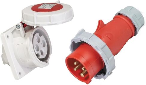 IP67 Pluge Industrial Plugh Plugh Sterzer Container Comple Marine Marine Connector 4-Core 32A-3H 4Pin (380V-440V-Connector 4P 32A) in Saudi Arabia