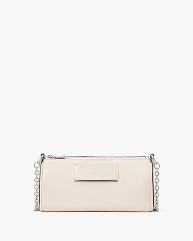 kate spade new york Label DOT Applique Smooth Leather pochette, Black Multi in Saudi Arabia