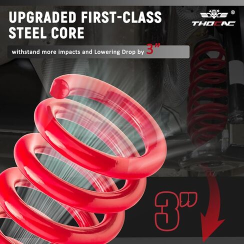 Heavy Duty 3" Front Lowering Drop Coil Springs for 1963-1987 Chevrolet C10 Truck - 2Pcs Black in Saudi Arabia