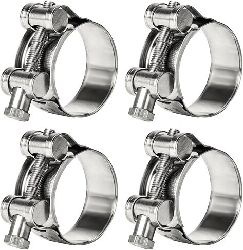 مشابك خرطوم T-Bolt 304 من الفولاذ المقاوم للصدأ (20-22 مم من 4 عبوات)-المشبك القابل للتعديل للسيارات والسباكة والأنابيب الصناعية-مقاومة للتآكل ، ختم آمن in Kuwait