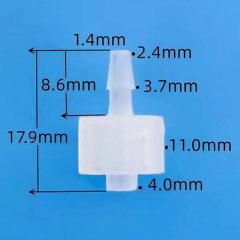 25pcs 3/32'' Female Luer Lock PP Hose Barb Adapter for Laboratory Biochemical Analytical Instruments, Food Machinery and Aquarium Equipment (2.4mm Female Luer) in Saudi Arabia