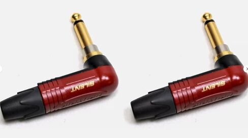 (2) Genuine NEUTRIK NP2RX-AU-SILENT Right Angle 1/4" Plug Gold Contact Red Shell in Saudi Arabia