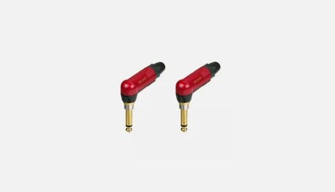 (2) Genuine NEUTRIK NP2RX-AU-SILENT Right Angle 1/4" Plug Gold Contact Red Shell in Saudi Arabia