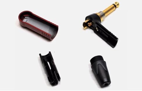 (2) Genuine NEUTRIK NP2RX-AU-SILENT Right Angle 1/4" Plug Gold Contact Red Shell in Saudi Arabia
