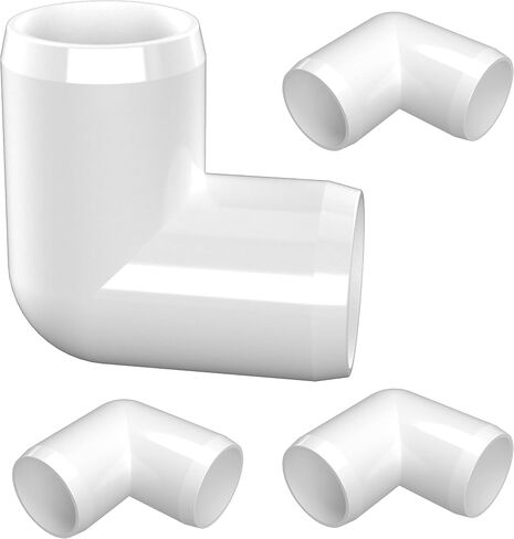 Formufit F11490E-WH-4 90 درجة الكوع PVC تركيب ، درجة الأثاث ، 1-1/4 "، أبيض (حزمة 4) in Kuwait