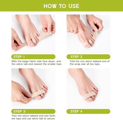 Bukihome Hammer Toe Straightener - Reusable Fabric Toe Wraps Protect and Straighten Hammertoes - Toe Corrector for Men and Women - Realign Bent, Curled, Crooked, Claw, Hammer Toes (Dark Gray, 6 Pack) in Kuwait