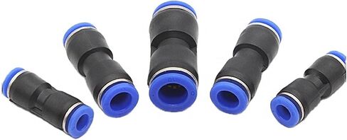 PU Hose Tube Fitting Push In Straight Plastic One Touch Pneumatic Push-in Fittings Quick Joint 10Pcs(PU1/2) in Saudi Arabia
