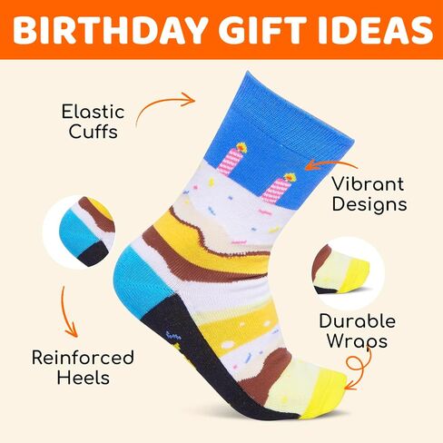 HAPPYPOP Birthday Gifts Ideas Socks Age 11-12 - Socks for Kids 11-12 Years Old, Presents for Tween Girls Boys in Saudi Arabia