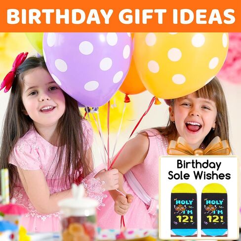 HAPPYPOP Birthday Gifts Ideas Socks Age 11-12 - Socks for Kids 11-12 Years Old, Presents for Tween Girls Boys in Saudi Arabia