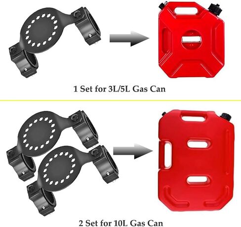 CAN GAS UTV ATV CAN MATTING ، حامل خزان المياه ، حامل خزان المياه للحصول على أنبوب مستدير 1 "-2" متوافق مع Polaris RZR Pioneer Can Am Maverick X3 Commander Talon in Kuwait