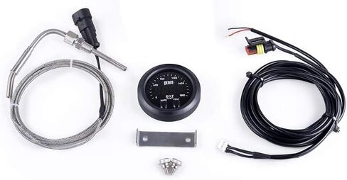 Exhaust Gas Temperature EGT Gauge Kit 2‑1/16in 52mm Ultra Thin 0‑1800℉ Red LED with Sensor and Dashboard Pod in Saudi Arabia