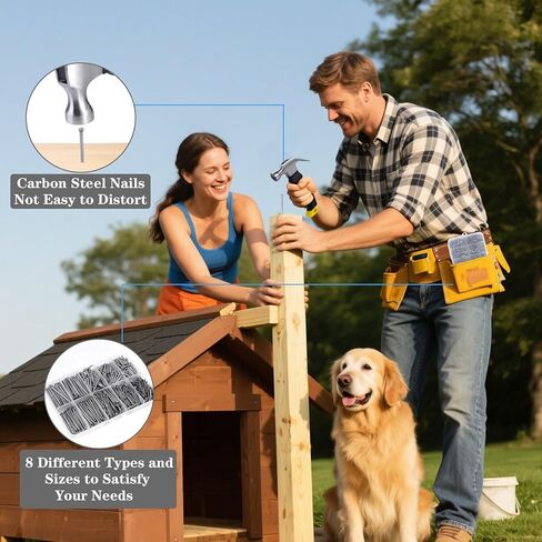 580pcs مسامير صغيرة و 10 أوقية 3rd Gen Mini Hammer - مجموعة معلقة صورة: 290 التشطيب و 290 أظافر الجدار للصور المعلقة ، ديكور الجدار in Saudi Arabia