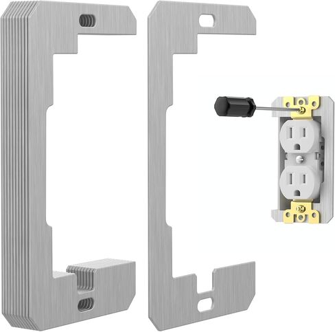 10 Pcs Wall Plate Spacer,Spacers for Electrical Outlets, Metal Flush Fit Device Leveling Plates for Electrical Outlet Repair, Fix Loose Outlets and Electrical Boxes in Saudi Arabia